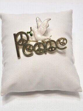 Miriam Haskell *PEACE ON EARTH* Pin/Brooch